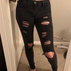 Ripped Black Hollister Jeans